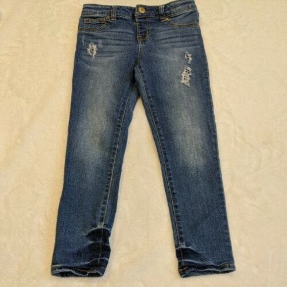 Cat And Jack Girl's Stretch Soft Denim Jegging Size 6 Pull On Blue EUC - Picture 1 of 12